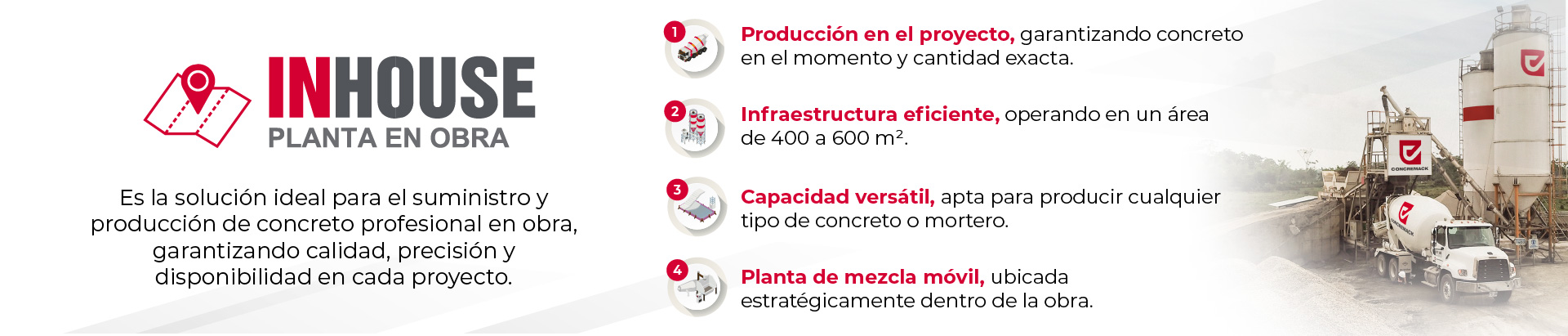 Suministro y colocación de concreto en obra